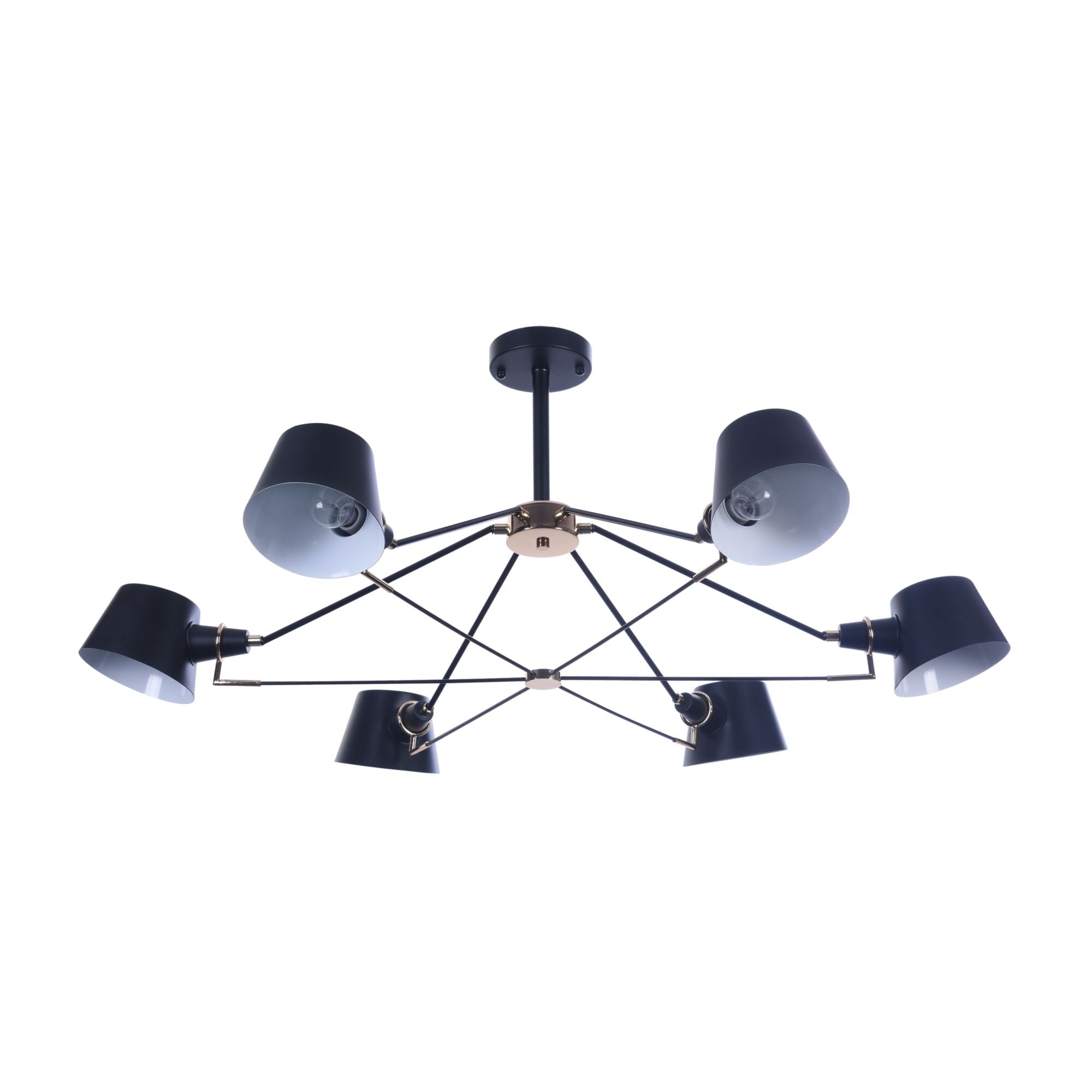 Lampadario Modern in Metallo Abigail Nero