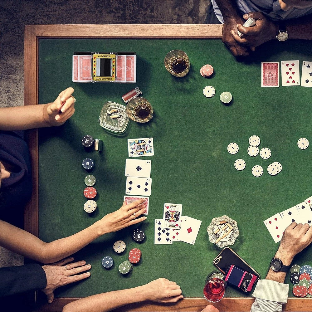 Trade Shop - Mixer Automatico Di Carte Fino A 6 Mazzi Da Poker A Batteria Solo Carte Standard -