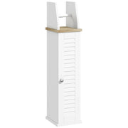 Mobiletto Sottolavabo con Portarotoli ¨C Zephmum ¨C Bianco 18x20x80 cm