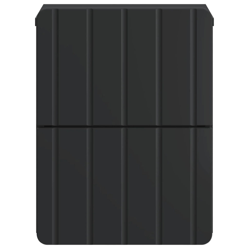 Set di 2 Comodini | Armadio da Notte | Mobiletto da notte a muro Nero 33 x 34,5 x 43 cm