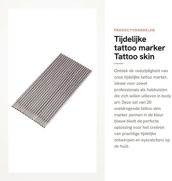 Kit di pennelli per tattoo - 20 pezzi - pennelli per tatuaggio - strumenti per tatuaggio - marker per pelle - pennello per tatuaggio - 20 pezzi al pacchetto