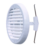 GRIGLIA DI AERAZIONE IN PLASTICA RETE+ZANCHE Ø mm. 160 per fori mm. 80-140 5.00 pz
