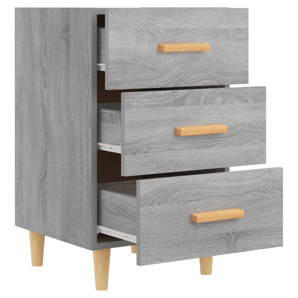 Comodino Grigio Sonoma 40x40x66 cm in Legno Multistrato 817322