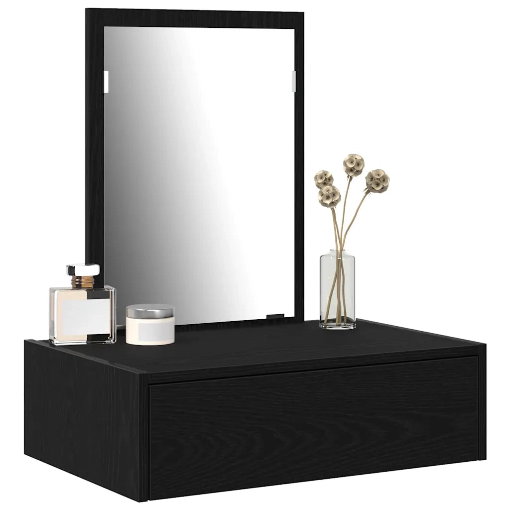 Toeletta | Tavolo da Trucco Nero 60 x 40 x 70 cm Legno multistrato