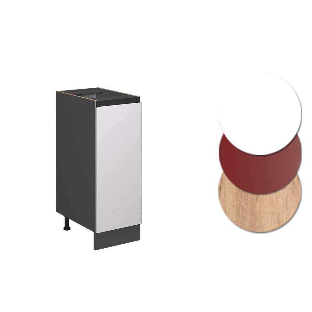 Vicco Armadio cucina dispensa alto Bianco 30 cm Forma a J, senza piano di lavoro