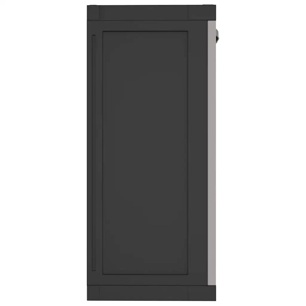 Armadio da Esterno Grigio e Nero 97x37x85 cm in PP 364202