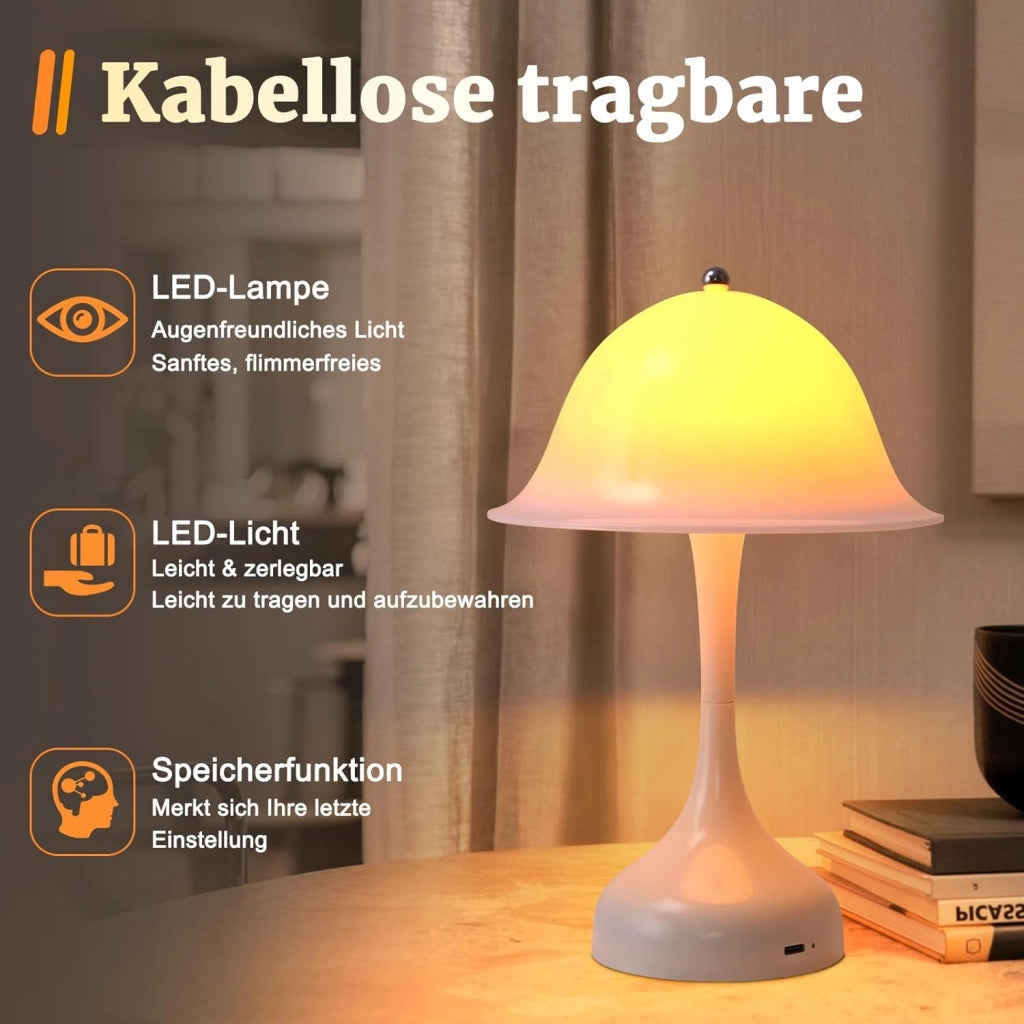ZMH Lampada da tavolo LED USB ricaricabile dimmerabile per camera letto