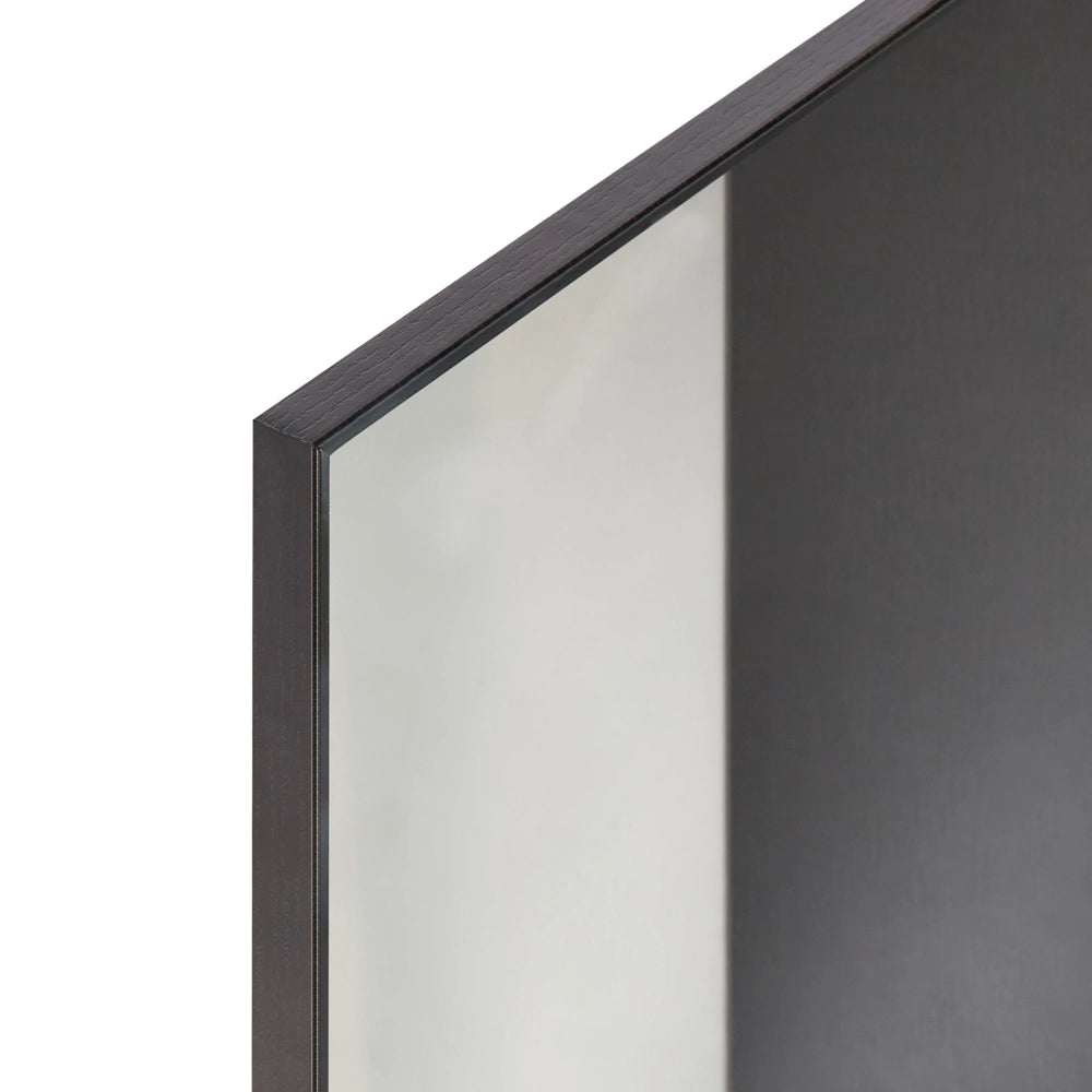 Mobiletto da bagno a parete con armadio a specchio effetto marmo nero Finitura melaminica