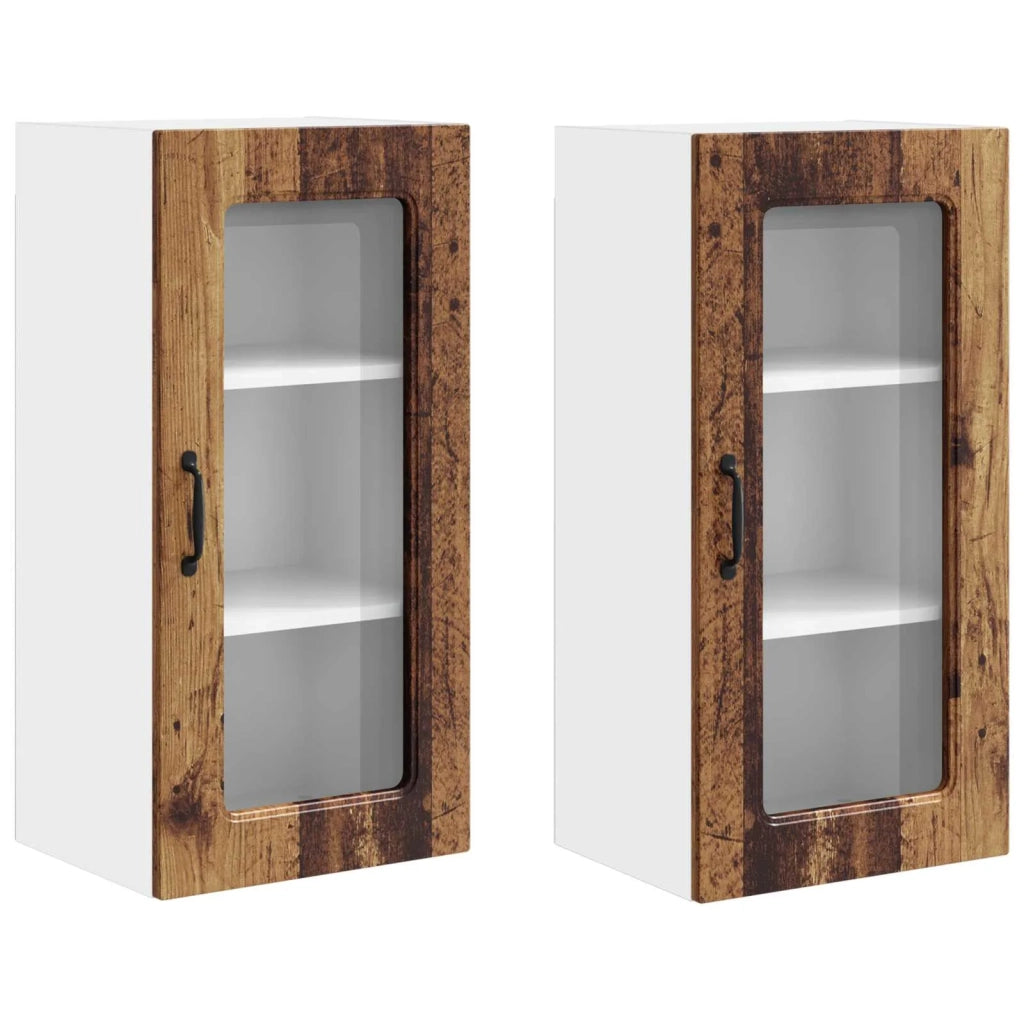 Mobile da cucina 2 pz-Set di 2 Armadio da cucina Legno vecchio 40 x 31 x 80 cm 477120