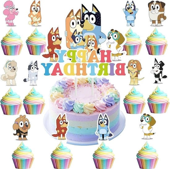 Decorazioni per torta per bambini - set da 25 pezzi - decorazioni per torta per feste di compleanno