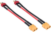 Set 2 in 1 per 4 tipi di cavi di adattamento per accessori RC 14AWG 10 cm - Isolamento elettrico - XT60 a T Plug - Facile da utilizzare e affidabile