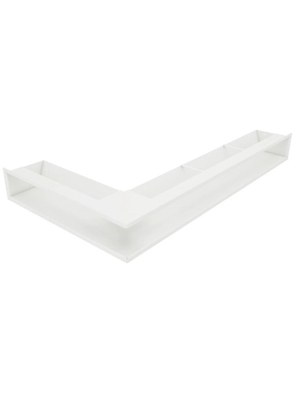 Griglia di ventilazione Angolare per camino 95x800x450 - Loft Angle destra bianca