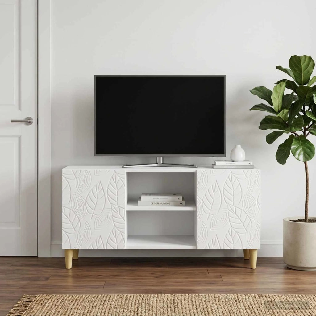 Mobile TV 102 x 34,5 x 50 cm Bianco Lucido Legno ingegnerizzato 895159