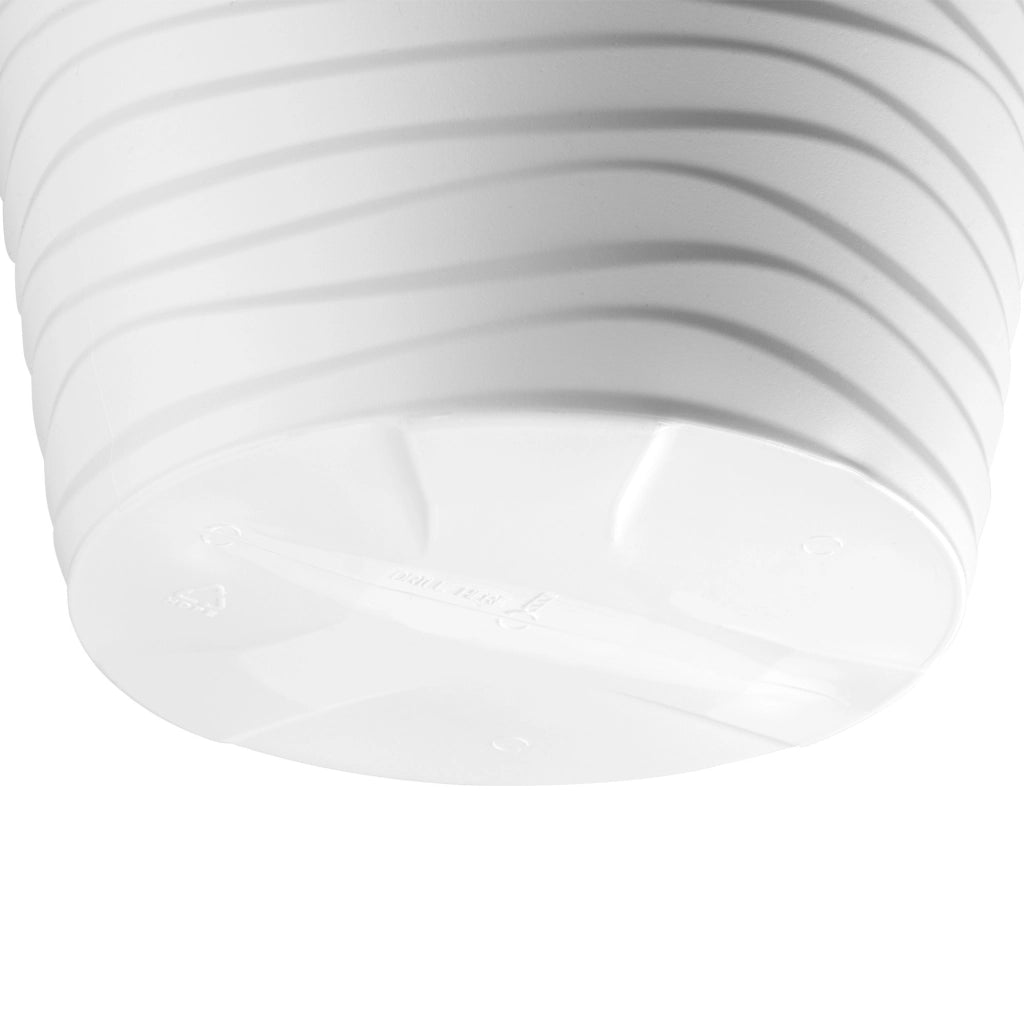 Vaso da fiori KADAX 35 cm con coperchio e inserto, in plastica bianca.