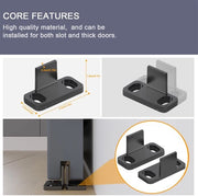 Guida di installazione per pavimenti - Regolabile - Guida per pavimenti - Materiale plastico - Porta scorrevole - Porta di stabile - Dimensioni 4,5 x 1,8 x 1,5 cm - Guida per porte