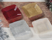 Svuotatasche piattino natale vetro 16 x 16 cm 4 Colori
