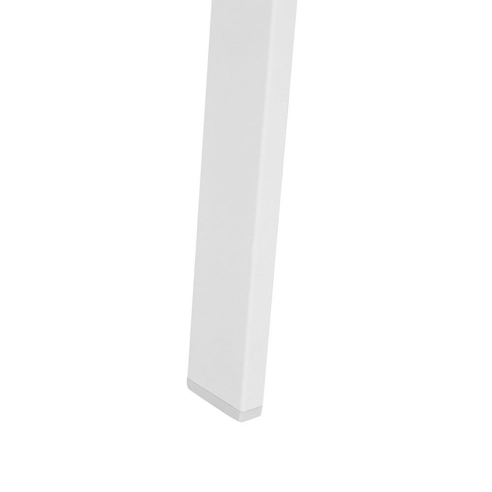 Set di 4 sedie da giardino con struttura in alluminio grigio e bianco resistente agli agenti atmosferici