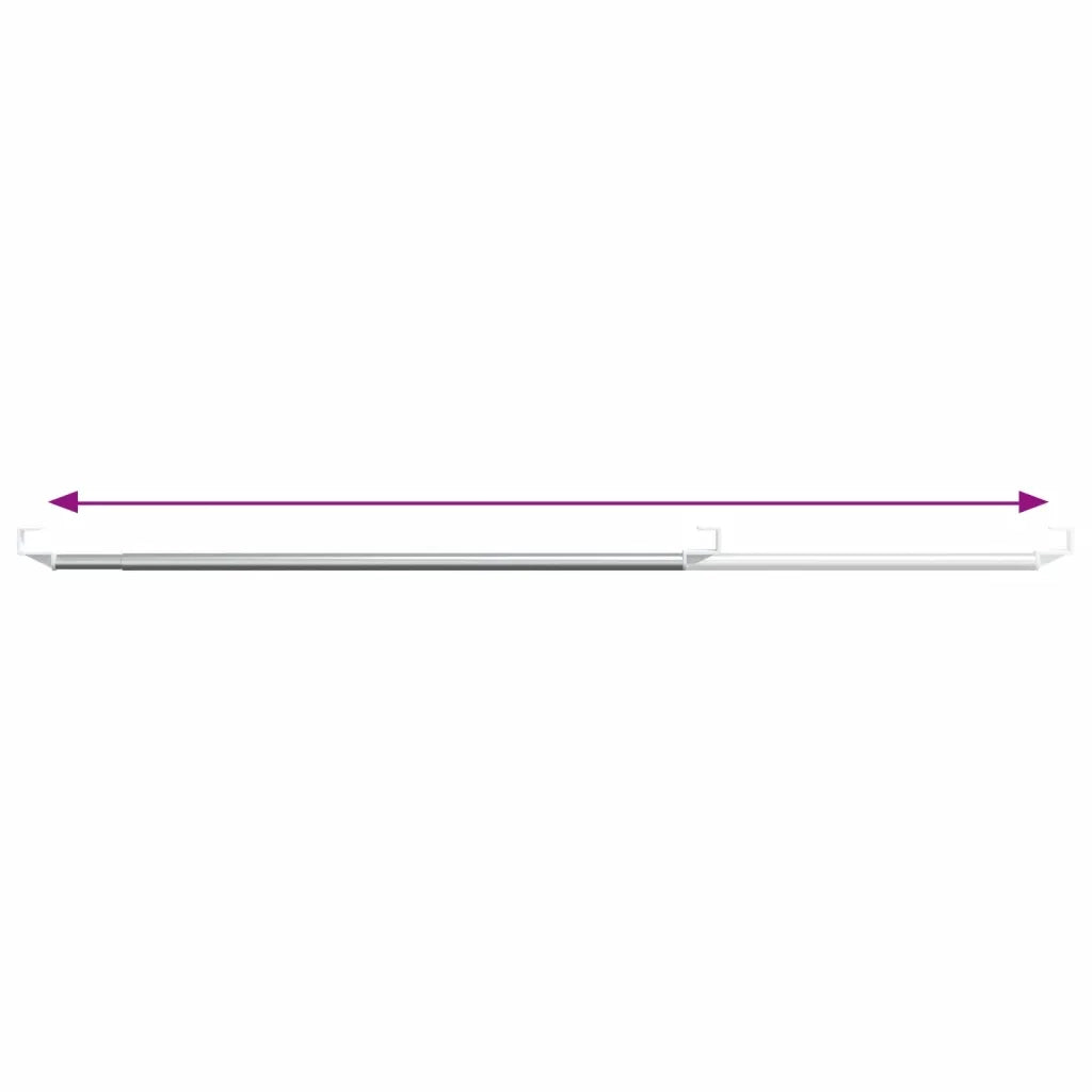 Binari per Tende 2 pz Bianco e Argento 40-60 cm Alluminio CFW9260950