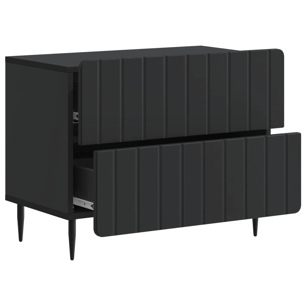 Armadio da Notte Nero 62 x 34,5 x 49,5 cm Legno ingegnerizzato 894316