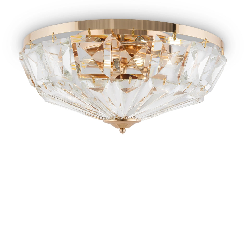 Maytoni Plafoniera contemporanea Facet 6 luci E14 oro metallo vetro