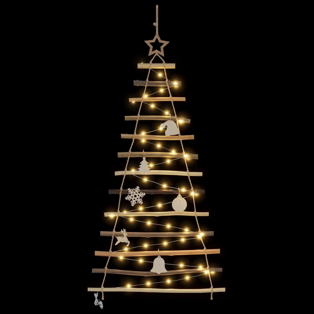 Albero di Natale Naturale 120 cm legno massiccio di frassino