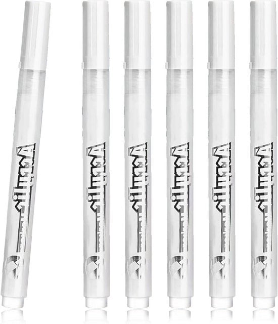 6 pezzi di vernice acrilica a punta permanente per segni e marche bianchi, 2-3 mm di diametro, penne per vernice acqua-resistenti, adatte per uso su pietra, metallo, vetro, legno e stoffa.