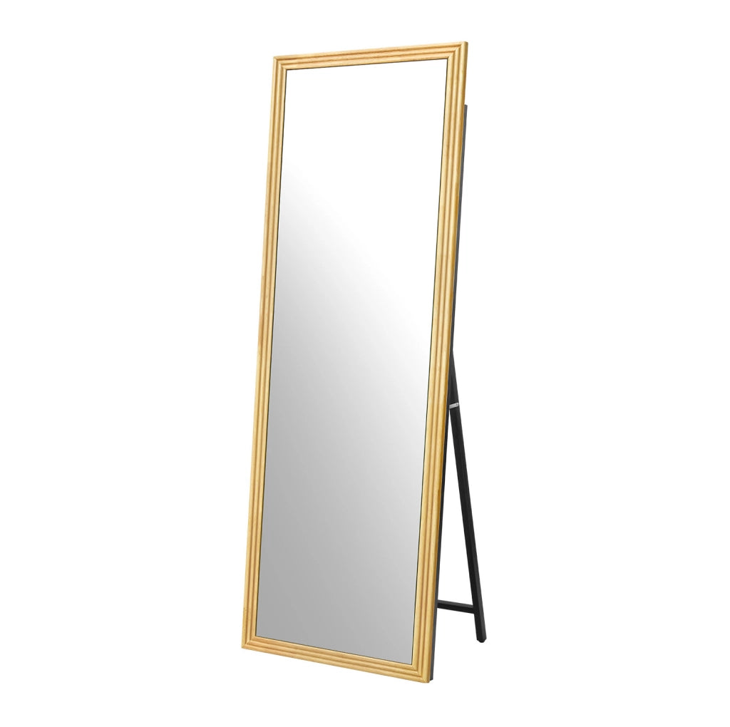 Specchio da terra 160x50 cm con cornice in legno marrone