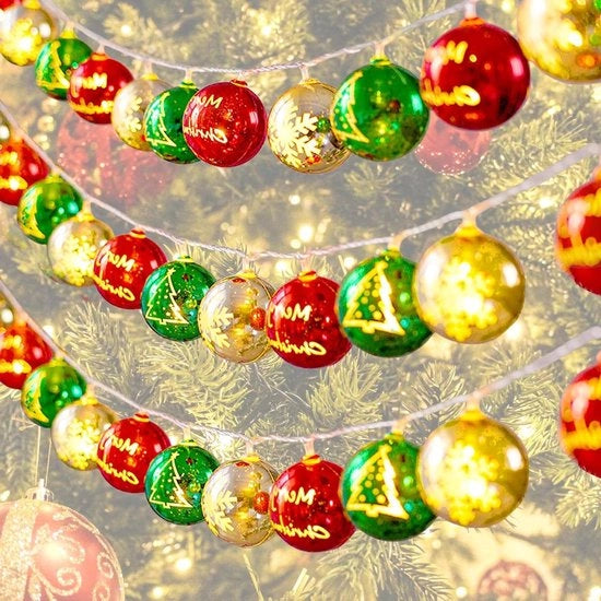 Illuminazione di Natale Led-bol filo di luce 300 cm - Illuminazione di Natale impermeabile per Natale - Decorazione di Natale filo di luce a bolle - Costruzione di Natale