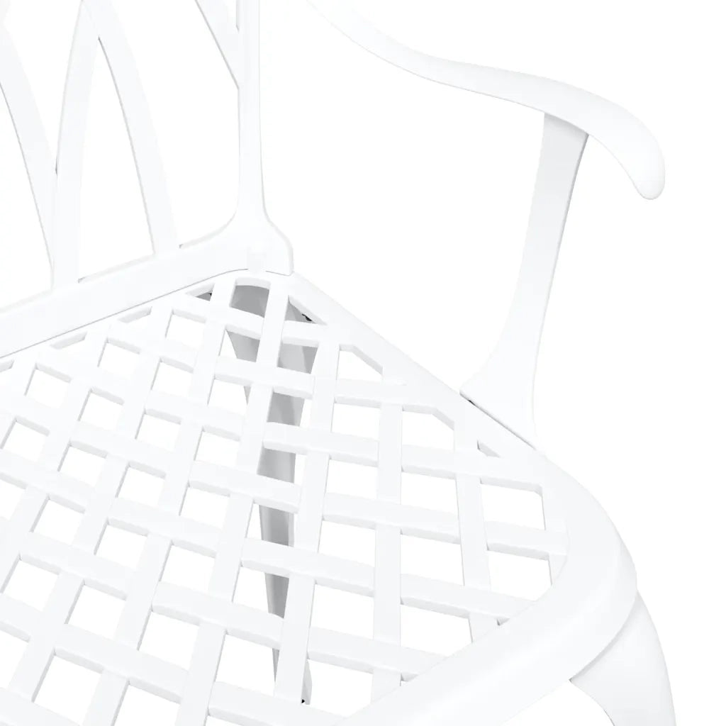 Sedia da Giardino 2 pz | Sedie da Esterno Bianco 53 x 51 x 88,5cm Alluminio