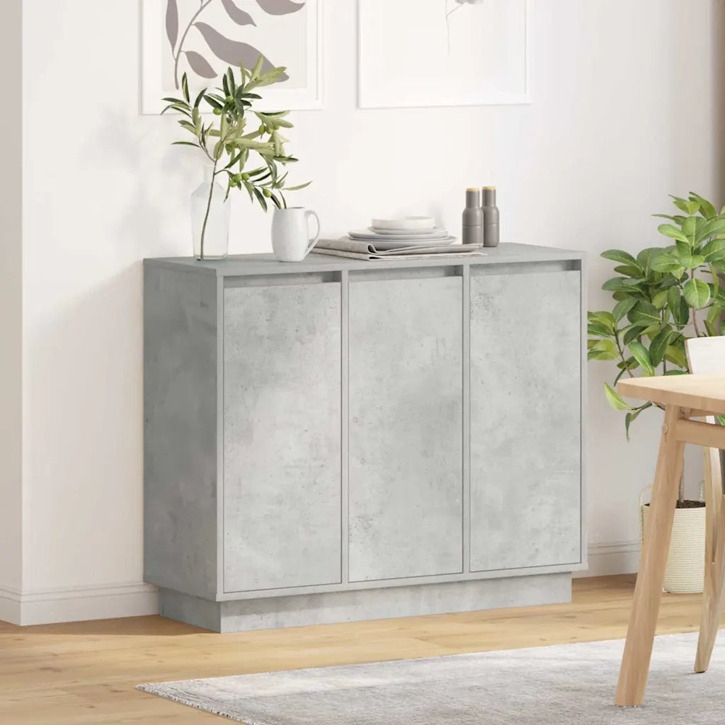 Madia LED Grigio cemento 90 x 32 x 75 cm Legno multistrato 869677