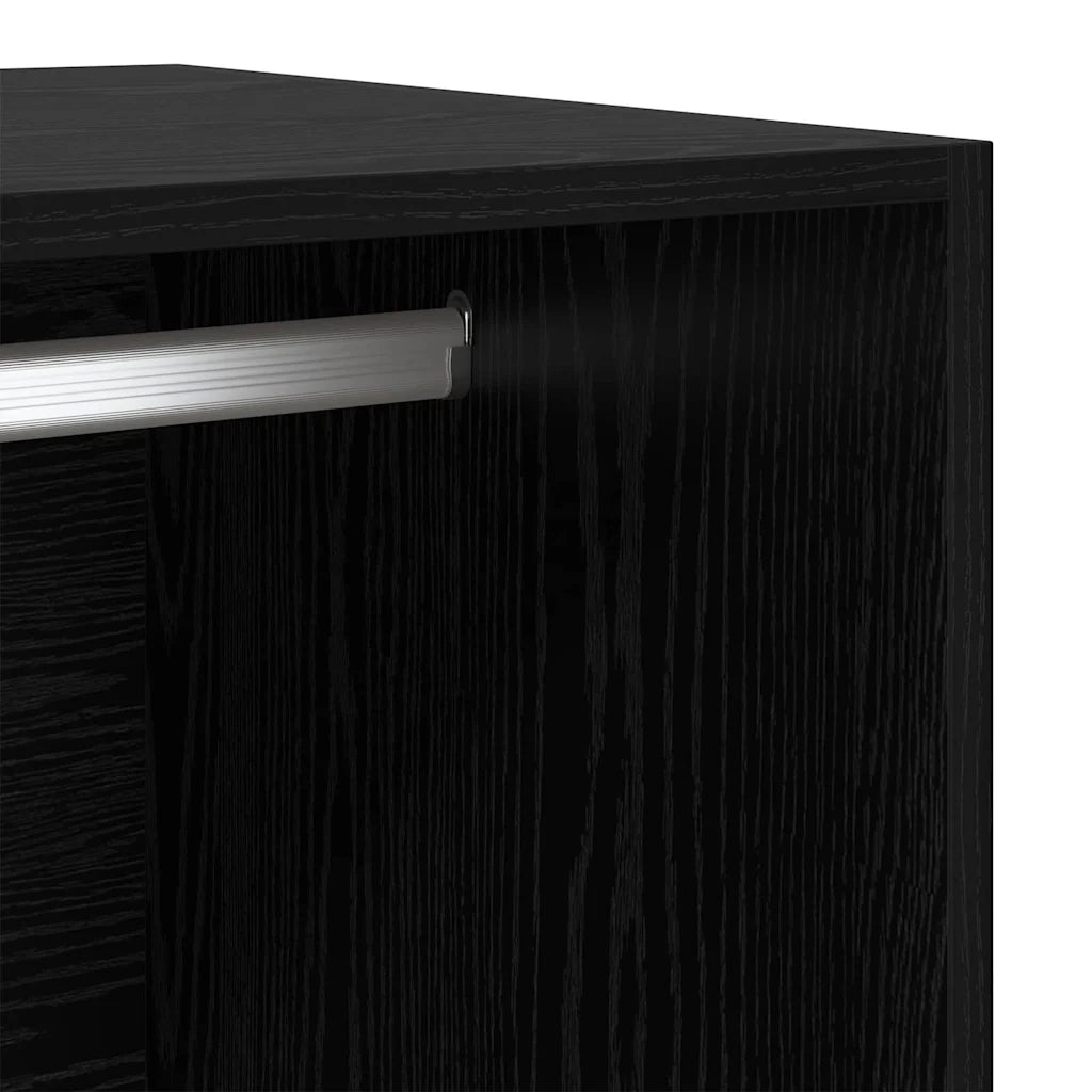 Guardaroba Rovere Nero 80 x 50 x 200 cm Legno multistrato