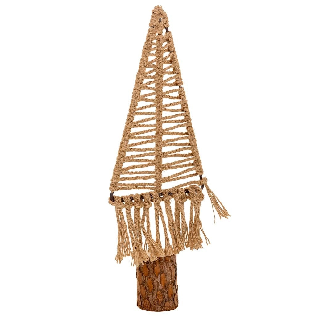 Albero decorativo in cotone intrecciato marrone 13x01x37,5h