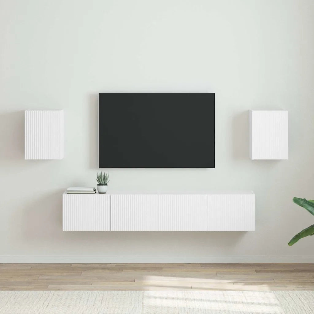 Mobile TV da parete 2 pz | Armadietto TV | Mobile Porta TV Bianco 30 x 31 x 40 cm