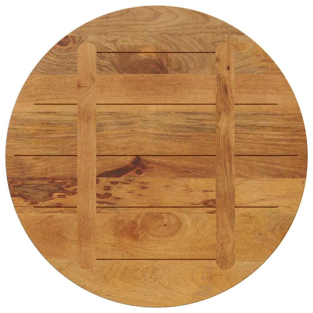 Piano per Tavolo Ø 90x2,5 cm Rotondo in Legno Massello di Mango 370080