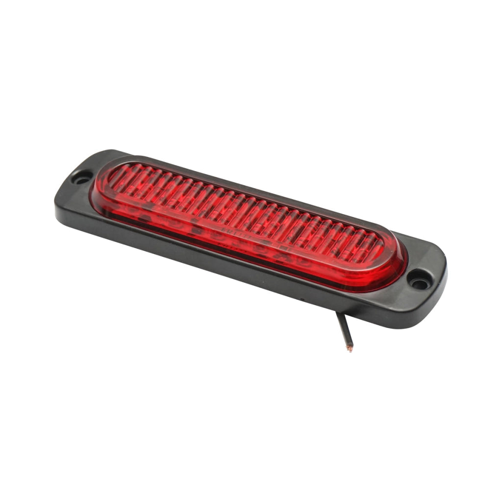 Lampada laterale strobo LED, rossa, 12V-24V, 113 mm, FR1271R, Breckner Germany
