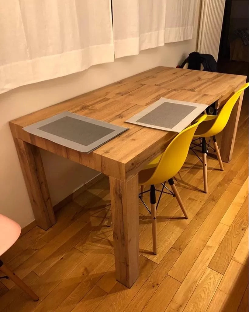 Tavolo rettangolare allungabile rovere misure l.160 p.90 h.77 (656) - Mobili 2G