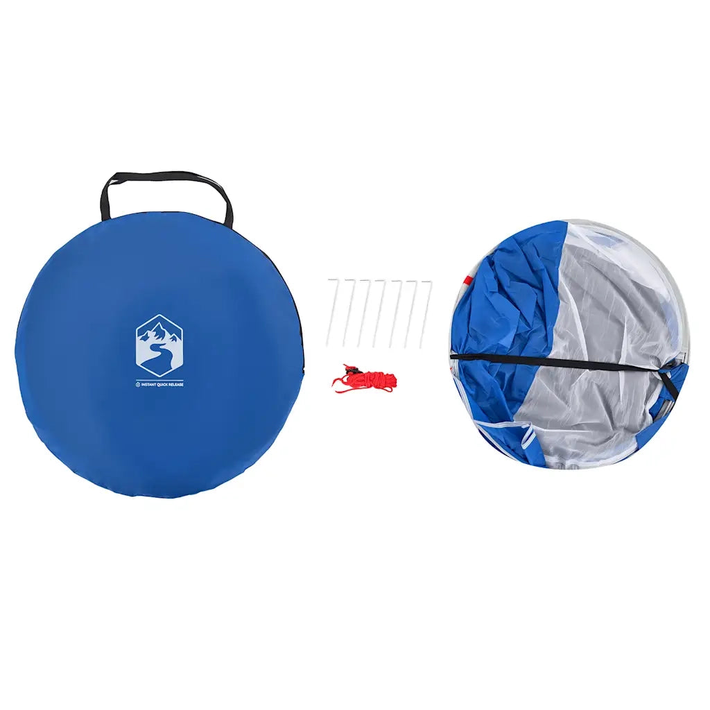 Tenda da Spiaggia 2 Persone Pop-Up Azzurra Impermeabile 4004158