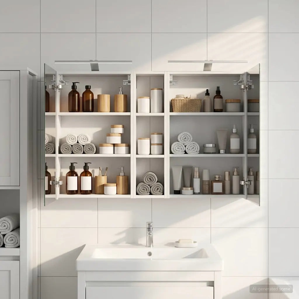 Set di Armadi da Bagno con lo scaffale 3 pcs 120 x 14,5 x 70 cm 3403752