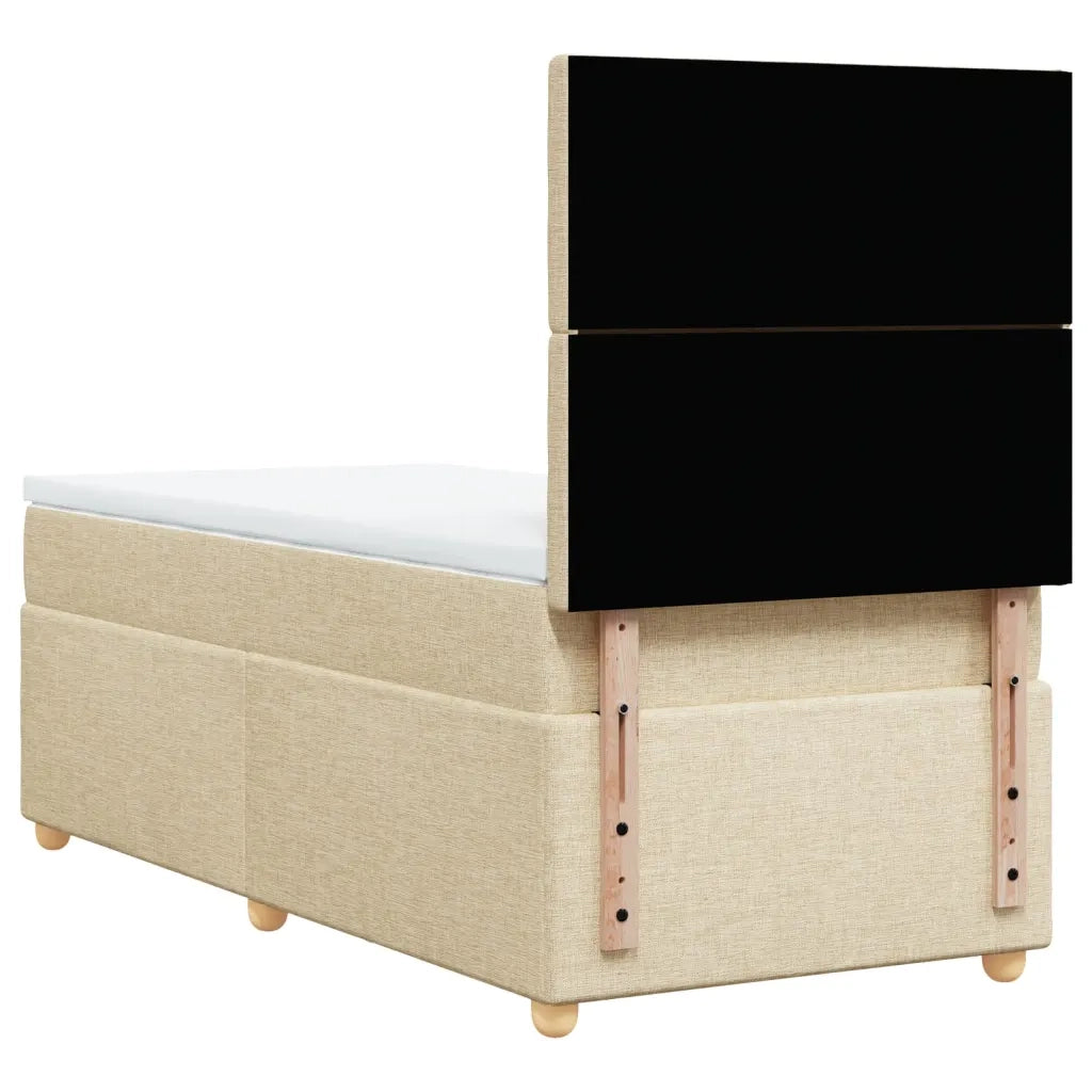 Giroletto a Molle con Materasso Crema 90x200 cm inTessuto 3291182
