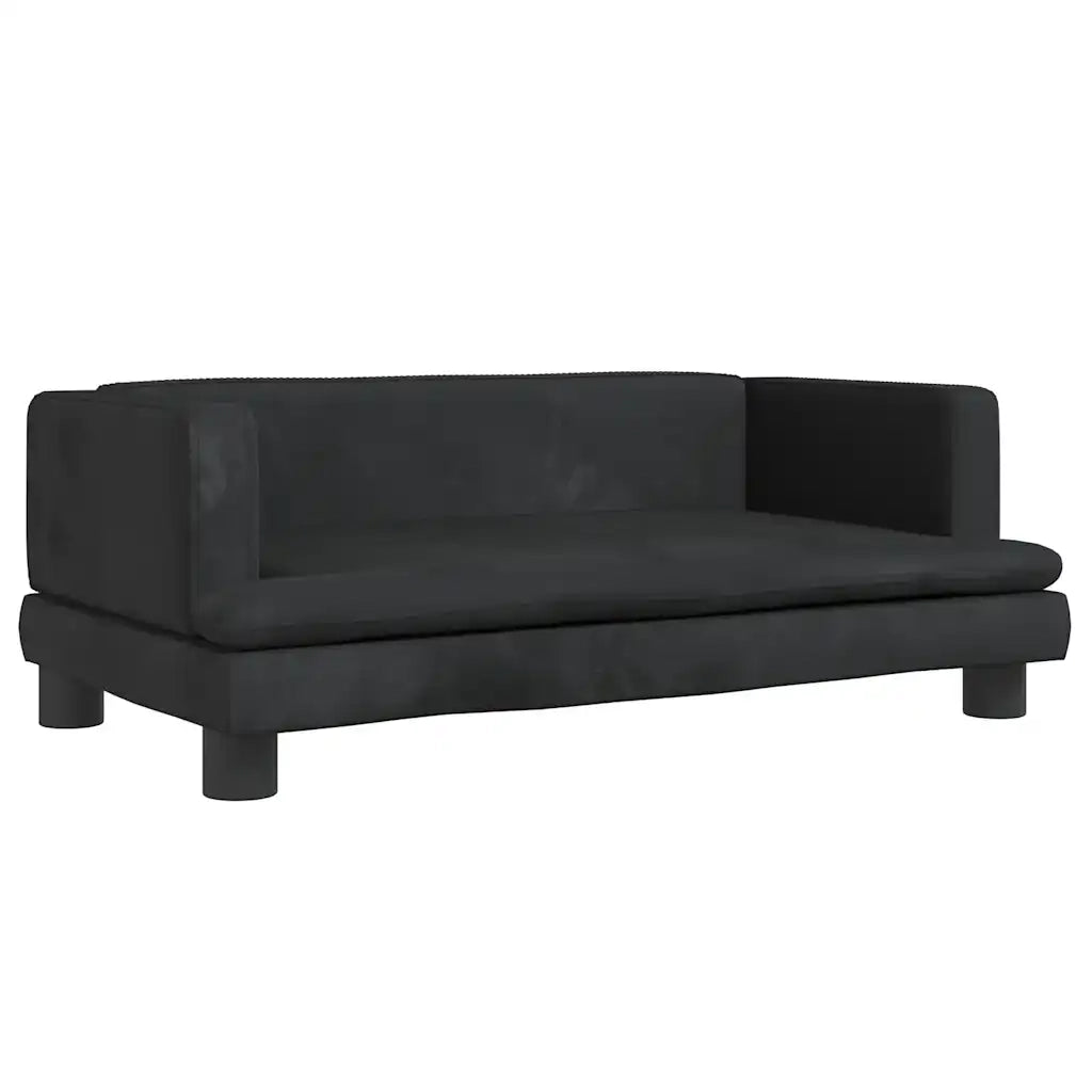 Lettino per Cani Nero 80x45x30 cm in Velluto CFW3295461
