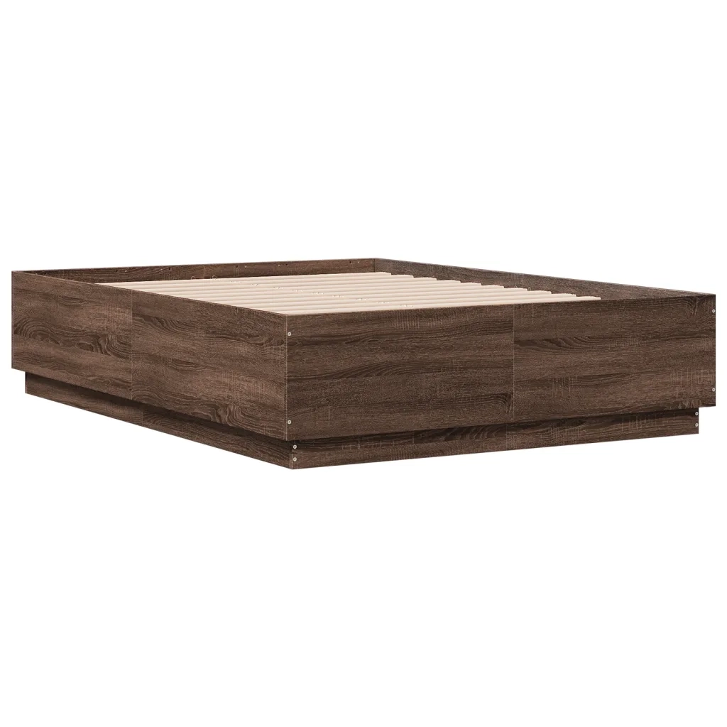 Giroletto Luci LED Rovere Marrone 140x190 cm Legno Multistrato 3209645