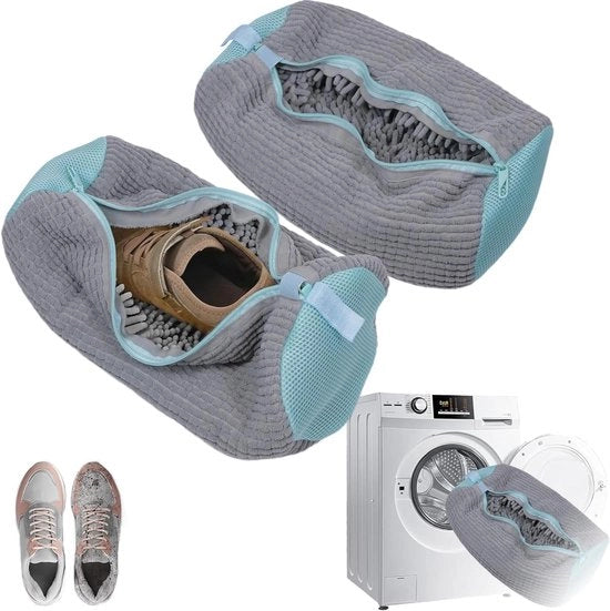 Wasscintura Premium per Sneaker con Protezione di Buffer - 39x19cm - Lavabile in Lavatrice - Mesh - Lavaggio delle Scarpe - Sacchetto per Lavaggio delle Scarpe - Sneaker - Sacchetto per Lavaggio