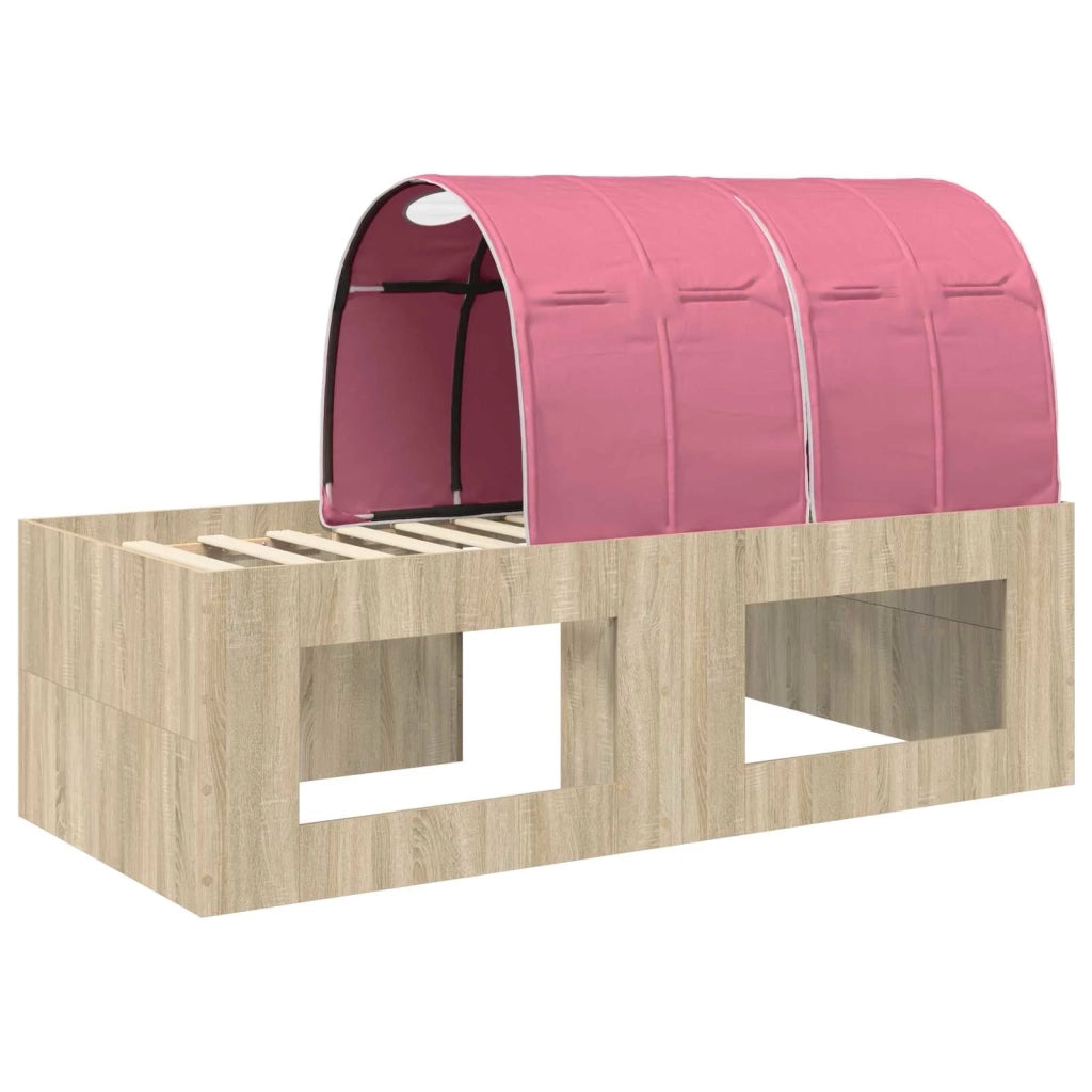 Letto con Tunnel 3 pz Rovere Artigianale e Rosa 3423662