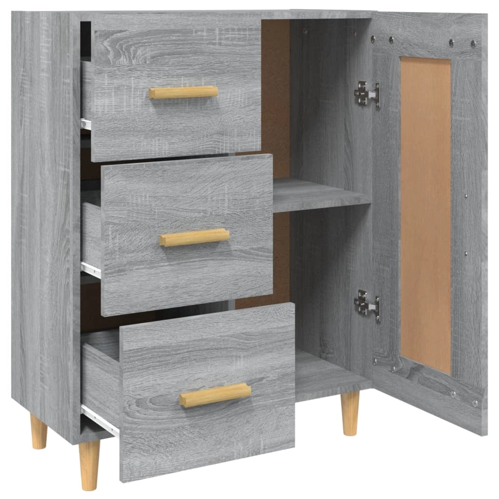 Buffet credenza cassettiera armadio mobile contenitore organizer cucina soggiorno salotto Sonoma 69,5 x 34 x 90 cm legno ingegnerizzato grigio 02_0036481