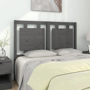 Testiera per Letto-Testata-Testiera Decorativa Grigia 125,5x4x100 cm Legno Massello di Pino 264817