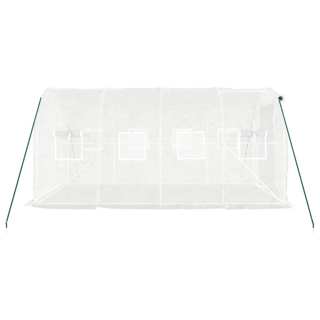 Serra con Telaio in Acciaio Bianco 8 mÂ² 4x2x2 m
