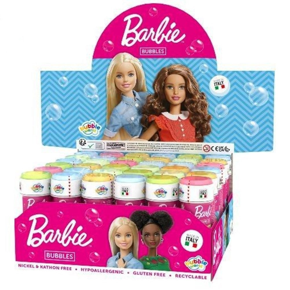 Trade Shop - Bolle Di Sapone Barbie Confezione 36pz Flaconi 60 Ml Per Feste Gioco Bambini 550000 -