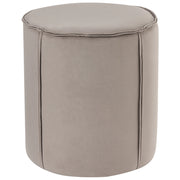 Pouf Tortora rotondo velluto 40 x 40 x 43 cm Pouf d'accento Tappezzeria Soggiorno moderno Camera da letto Mobili
