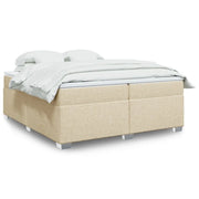 Giroletto a Molle con Materasso Crema 200x200 cm in Tessuto 3285163