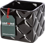 Vaso ceramico per piante 14 x 14 x 13 cm con piatto in zirconia vaso quadrato per piante vaso per piante indoor vaso per piante da interni vaso per giardino